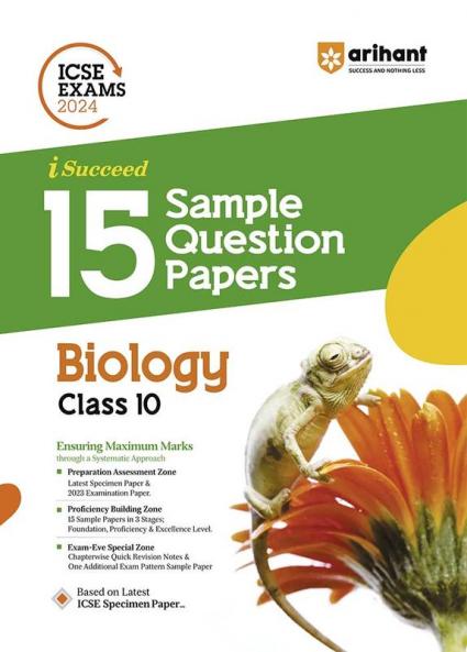 Arihant ICSE Sample Question Papers Class 10 Biology Book for 2024 Board Exam