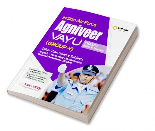Arihant Indian Airforce Agniveer Vayu Phase 1 Guide for Group Y Other Then Science Subjects
