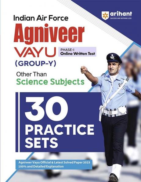 Arihant Indian Airforce Agniveer Vayu Phase 1 30 Practice Sets for Group Y Other Then Science Subjects