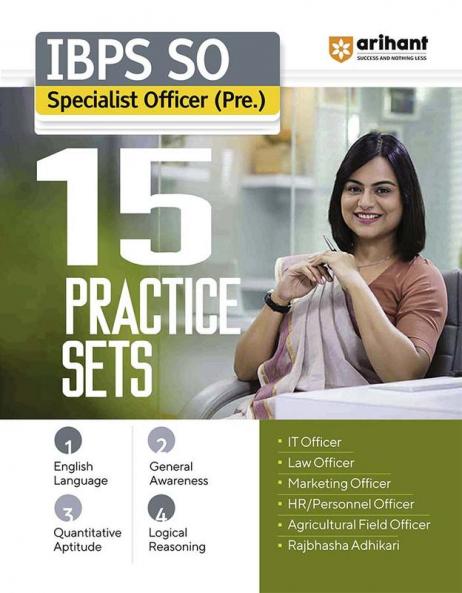 IBPS SO  Specialist Officer Pre. Exam | 15 Practice Sets | English Medium