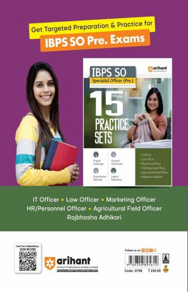 IBPS SO Main HR/Personal Officer | Complete Study Material with 15 Practice Sets | English Medium