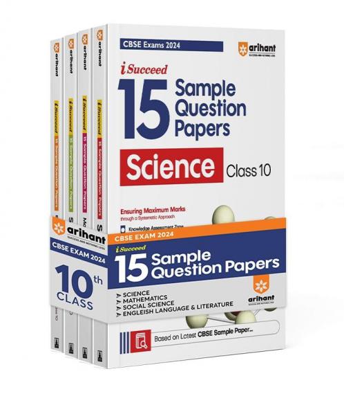 Arihant CBSE Sample Question Papers Science Social Science Mathematics Standard & English Class 10 (Set of 4 Books) For 2024 Board Exams