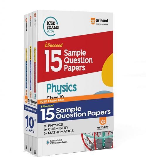 Arihant ICSE Sample Paper Physics Chemistry Mathematics Class 10 (Set of 3 Books) For 2024 Exam
