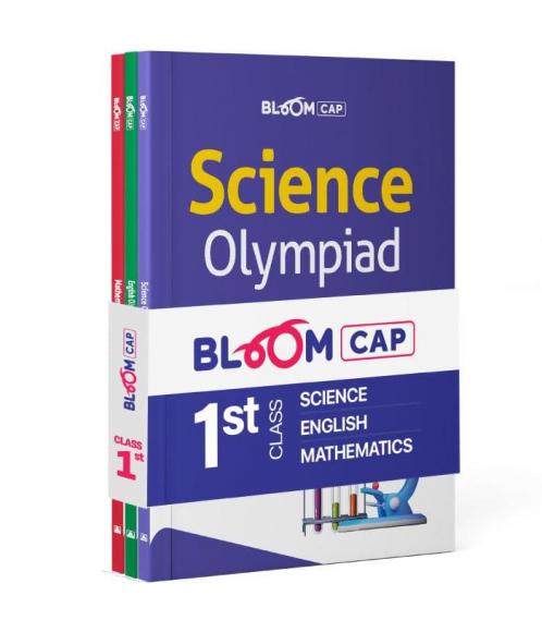 Arihant Bloom CAP Olympiad Science Mathematics English Class 1 (Set of 3 books)
