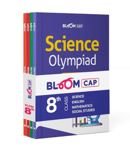 Arihant Bloom CAP Olympiad Science Social Studies Mathematics English Class 8 (Set of 4 books)