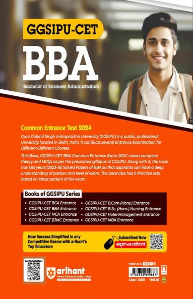 GGSIPU-CET BBA (Bachelor Of Business Administration)  Common Entrance Test  2024