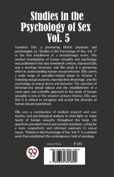 Studies In The Psychology Of Sex Vol. 5