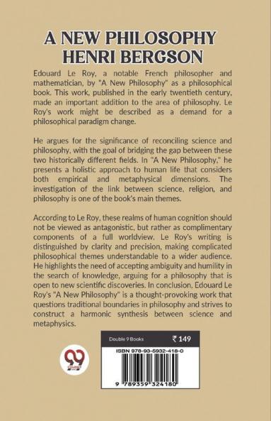 A New Philosophy Henri Bergson