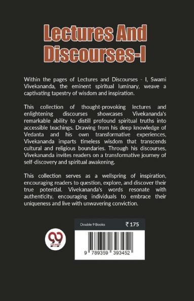 Lectures And Discourses-I