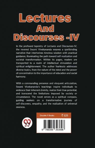 Lectures And Discourses-IV