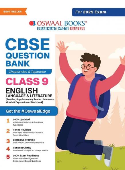 Oswaal CBSE Question Bank Class 9 English Language & Literature Chapterwise and Topicwise Solved Papers For 2025 Exams