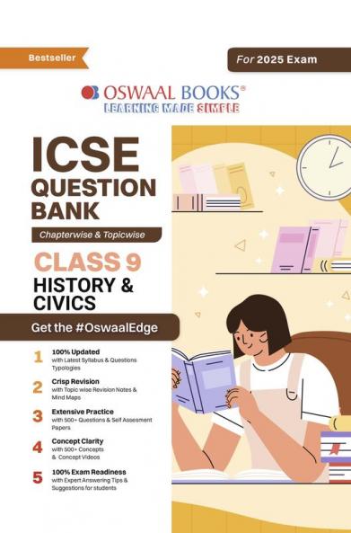 Oswaal ICSE Question Bank Class 9 History & Civics | Chapterwise | Topicwise | Solved Papers | Hardcover Book For 2025 Exams