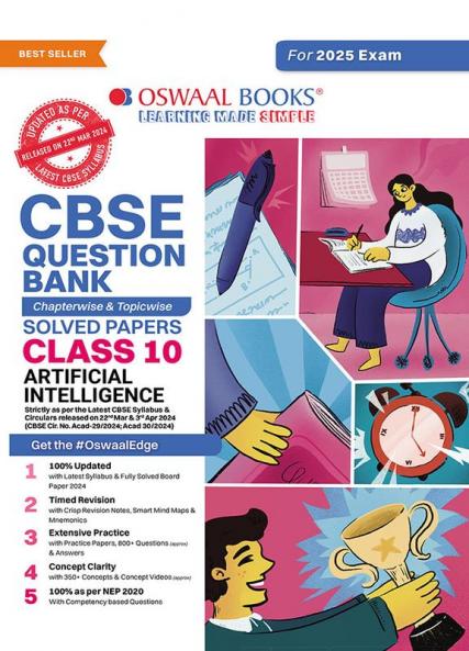 Oswaal CBSE Question Bank Class 10 Artificial Intelligence Chapterwise and Topicwise Solved Papers For Board Exams 2025