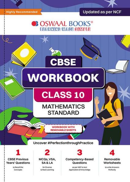 Oswaal CBSE Workbook | Mathematics | Class 10 | Updated as per NCF | For better results | For 2024 Exam