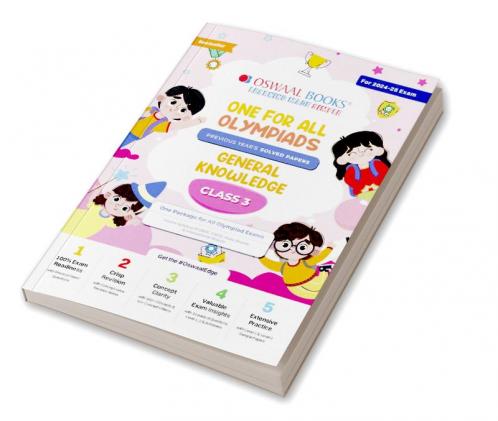 Oswaal One For All Olympiad Class 3 General Knowledge | Previous Years Solved Papers | For 2024-25 Exam