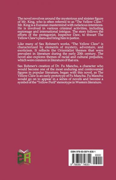 The Yellow Claw by Sax Rohmer: Intrigue Espionage and a Sinister Mastermind Unleashed