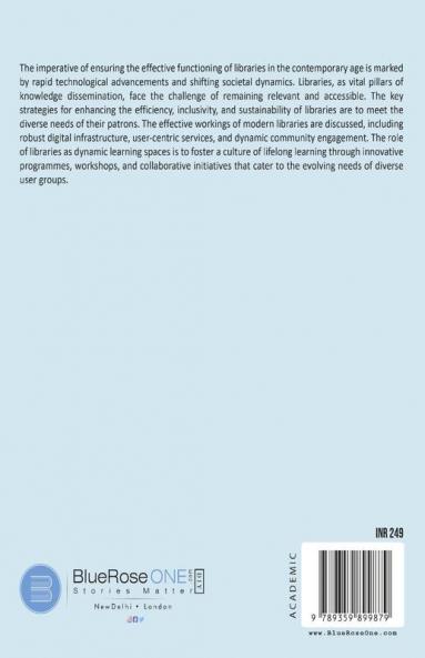 EFFECTIVE WORKING OF LIBRARIES IN A MODERN ERA