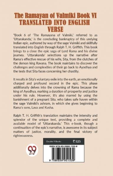 The Ramayan Of Valmiki Book VI Translated Into English Verse English