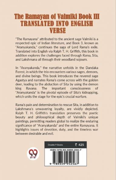 The Ramayan Of Valmiki Book III Translated Into English Verse