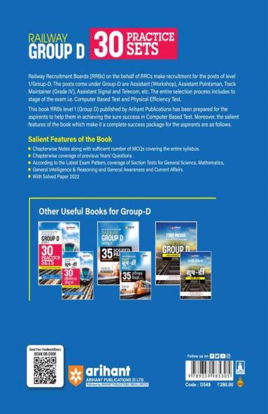 Arihant RRB Group D Level 1 Solved Papers and Practice Sets