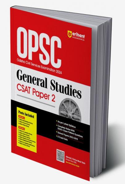 Arihant OPSC Odisha Civil Services Exam Guide 2024 General Studies CSAT Paper 2 | 5000+ Exam Pattern Qestion | 5 Crack Sets | 2 Online Mock Test