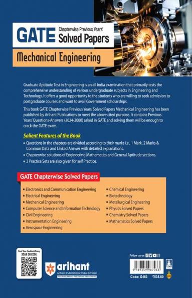 GATE Solved Paper Mechanical Engineering