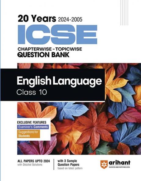 20 YRS  ICSE Chapterwise Question bank English Language 10th