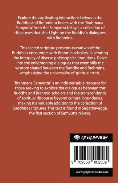 Brahmana Samyutta (From Samyutta Nikaya): Buddha’s Interactions with Brahmins (From Bodhi Path Press)