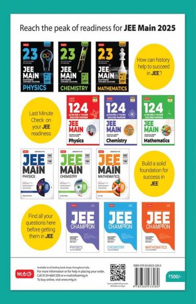 MTG 20 JEE Main Online 2024 (Session 1 & 2) Previous Year Solved Papers (Original Papers of All sittings) With Detailed Explanations | PYQs for Physics Chemistry & Mathematics For 2025 Exam