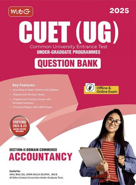 MTG NTA CUET (UG) Chapterwise Question Bank Accountancy With Practice Papers & OMR Sheet | Entrance Exam Preparation Book 2025
