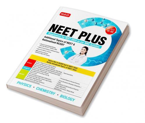 MTG NEET Plus Supplement For 2024 Exam (Physics Chemistry Biology) As Per NMC NEET updated Syllabus | Additional Topics of NEET & Rationalised NCERT