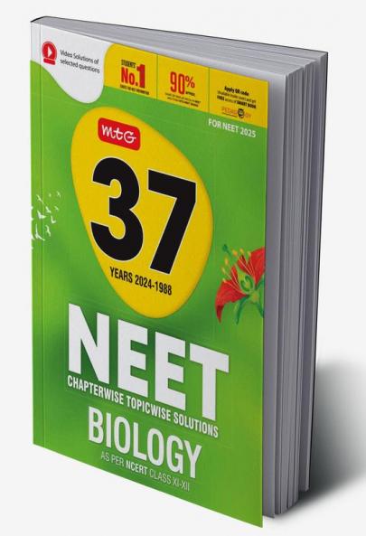 MTG 37 Years NEET Previous Year Solved Question Papers with NEET PYQ Chapterwise Topicwise Solutions  Biology For NEET 2025 Exam | Get Free access of Smart Book & Video Solutions (Based on Latest Syllabus)