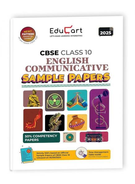 Educart CBSE English Communicative Class 10 Sample Paper 2024-25 (new 50% competency Qs) 2025