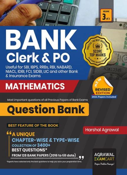 Examcart Bank Clerk & PO Math Question Bank: By Harshal Agrawal For All 2024 Bank Exams