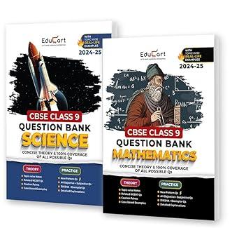 Educart CBSE Class 9 Question Bank SCIENCE & MATHS 2024-25 Bundle (Set of 2 Books) For 2025 Board Exams