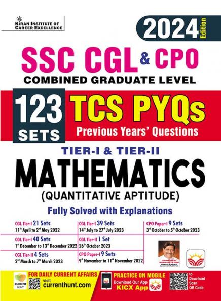 SSC CGL & CPO Mathematics Yearwise (123 Sets) 2024 (E)_(5001)