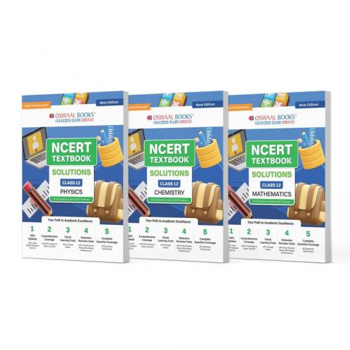Oswaal NCERT Textbook Solutions Class 12 | Physics | Chemistry | Mathematics | Set Of 3 Books | For Latest Exam