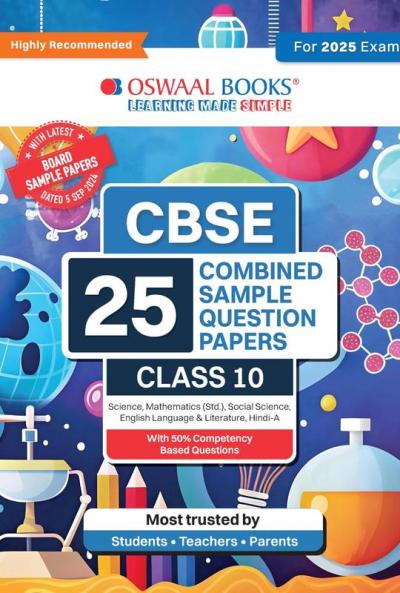 Oswaal CBSE 25 Combined Sample Question papers Class 10 Books Science Mathematics Standard Social Science English Language and Literature Hindi-A (For 2025 Exam)
