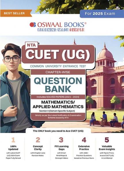 Oswaal NTA CUET (UG) Chapterwise Question Bank Mathematics/Applied Math (For 2025 Exam)