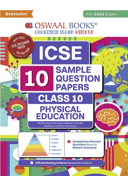 Oswaal ICSE | 10 Sample Question Papers | Class 10 | Physical Education (For 2025 Exam)