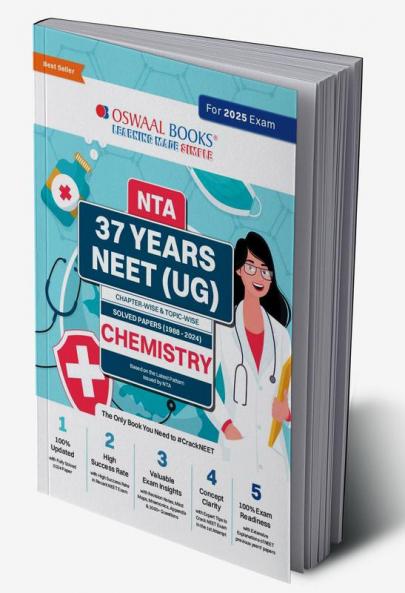 Oswaal NEET (UG) 37 Years' Chapter-wise & Topic-wise Solved Papers Chemistry (1988 - 2024) for 2025 Exam