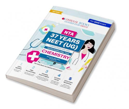 Oswaal NEET (UG) 37 Years' Chapter-wise & Topic-wise Solved Papers Chemistry (1988 - 2024) for 2025 Exam