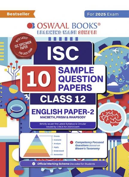 Oswaal ISC | 10 Sample Question Papers | Class 12 | English-2 (For 2025 Exam)