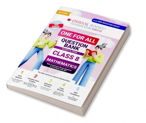 Oswaal One For All Question Bank NCERT & CBSE Class-8 Mathematics (For Latest Exam)