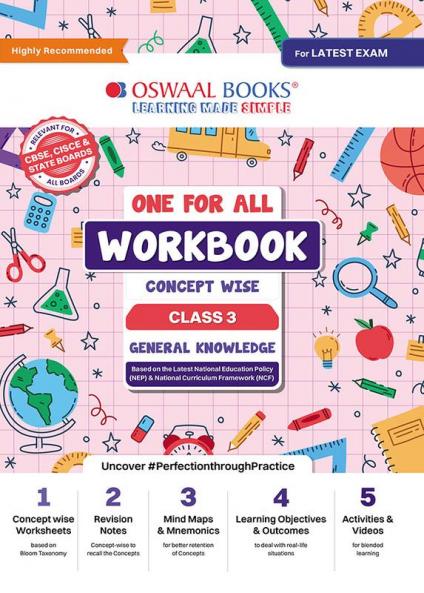 Oswaal One For All Workbook Concept Wise Class-3 General Knowledge (For Latest Exam)