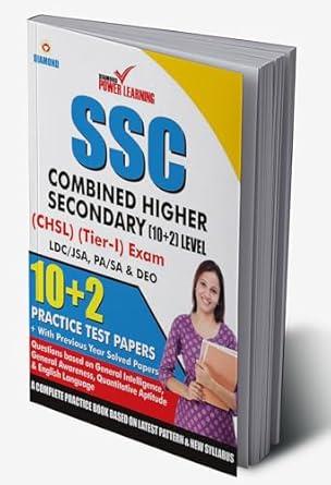Staff Selection Commission (SSC) - Combined Higher Secondary Level (CHSL) Recruitment 2020 Preliminary Examination (Tier - I) Based On CBE in English ... Aptitude and English Comprehension