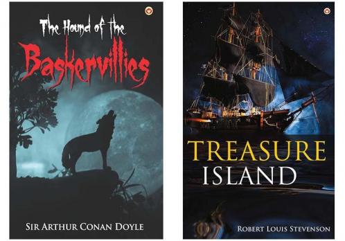 Treasure Island + The Hound of the Baskervilles (Set of 2 Books)