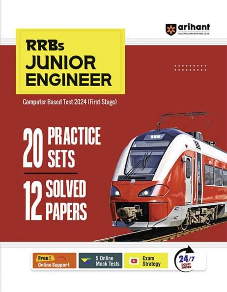 RRBs Junior Engineer Exam 2024 (Stage I) | 20 Practice Sets & 12 Solved Papers | English Medium