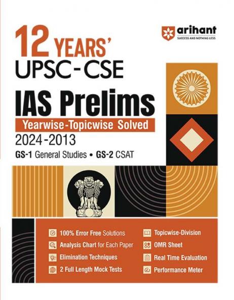 UPSC CSE IAS Pre Exam  General Studies & CSAT | Yearwise  - Topicwise Solved (2024 - 2013)