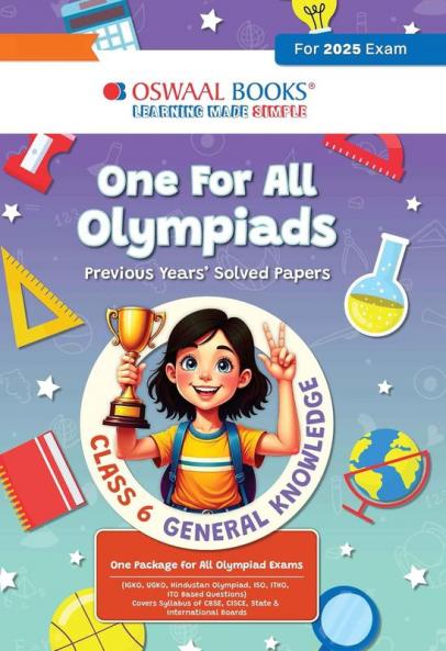 Oswaal One for All Olympiads Previous Year Solved Papers Class 6 General Knowledge For 2025 Exam